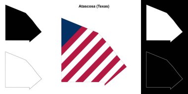 Atascosa İlçesi (Texas) ana hat haritası seti