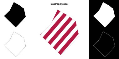 Bastrop İlçesi (Texas) ana hat haritası seti