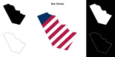 Bee County (Texas) ana hat haritası seti