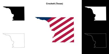 Crockett County (Texas) ana hat haritası seti