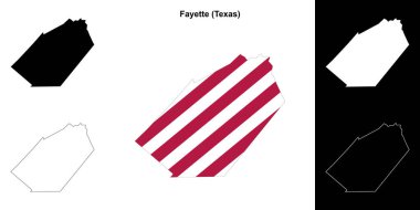 Fayette County (Texas) ana hat haritası seti