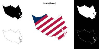 Harris County (Texas) ana hat haritası seti