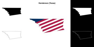 Henderson İlçesi (Texas) ana hat haritası seti