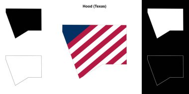 Hood County (Texas) ana hat haritası seti
