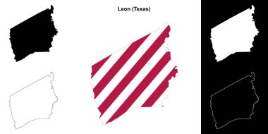 Leon County (Texas) ana hat haritası seti