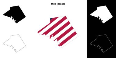 Mills County (Texas) ana hat haritası seti