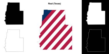 Real County (Texas) ana hat haritası seti