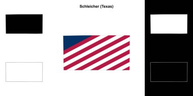 Schleicher İlçesi (Texas) ana hat haritası seti