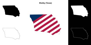 Shelby County (Texas) ana hat haritası seti