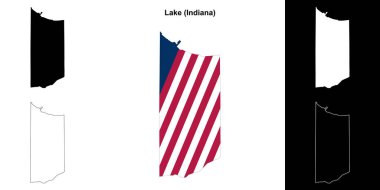 Lake County (Indiana) ana hat haritası seti