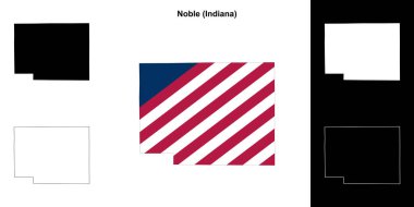 Noble County (Indiana) ana hat haritası seti