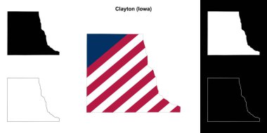 Clayton County (Iowa) ana hat haritası seti