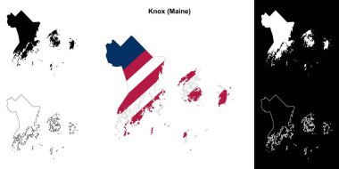 Knox County (Maine) ana hat haritası seti