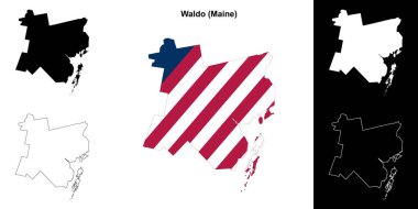 Waldo County (Maine) ana hat haritası seti