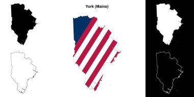 York İlçesi (Maine) ana hat haritası seti