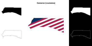 Cameron Parish (Louisiana) ana hat haritası seti