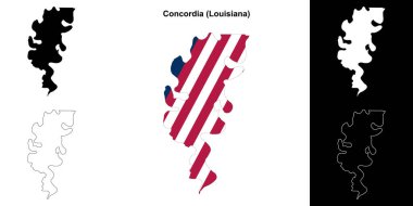 Concordia Parish (Louisiana) ana hat haritası seti