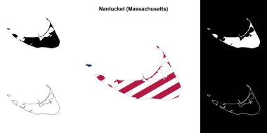 Nantucket İlçesi (Massachusetts) ana hat haritası seti