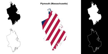 Plymouth İlçesi (Massachusetts) ana hat haritası seti