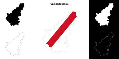 Cambridgeshire boş ana hat haritası seti