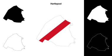 Hartlepool boş ana hat haritası seti