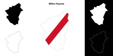 Milton Keynes boş ana hat haritası seti