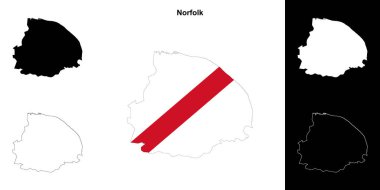 Norfolk boş dış hat haritası seti