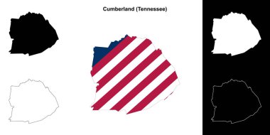 Cumberland İlçesi (Tennessee) ana hat haritası seti