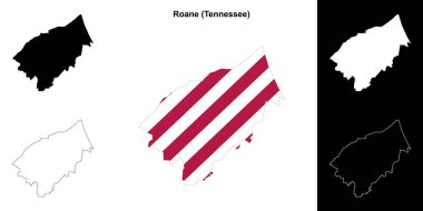 Roane İlçesi (Tennessee) ana hat haritası seti