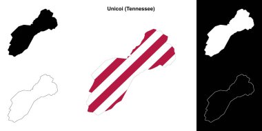 Unicoi County (Tennessee) ana hat haritası seti