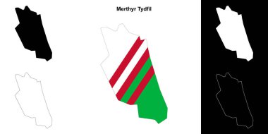 Merthyr Tydfil boş ana hat haritası seti