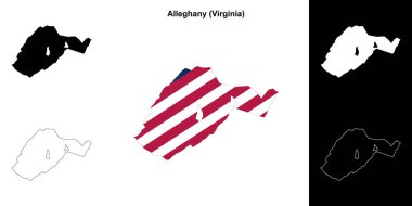 Alleghany County (Virginia) ana hat haritası seti