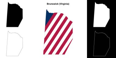 Brunswick County (Virginia) ana hat haritası seti