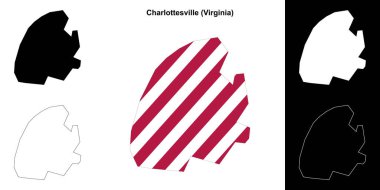 Charlottesville County (Virginia) ana hat haritası seti