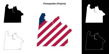 Chesapeake County (Virginia) ana hat haritası seti
