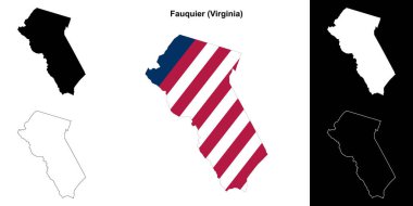 Fauquier County (Virginia) ana hat haritası seti