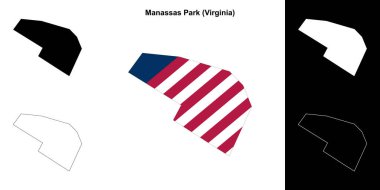 Manassas Park İlçesi (Virginia) ana hat haritası seti
