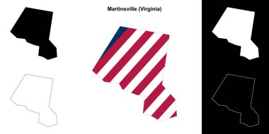 Martinsville County (Virginia) ana hat haritası seti