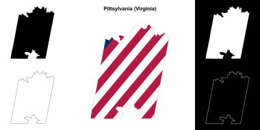 Pittsylvania County (Virginia) ana hat haritası seti