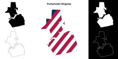 Portsmouth County (Virginia) ana hat haritası seti
