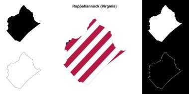 Rappahannock İlçesi (Virginia) ana hat haritası seti
