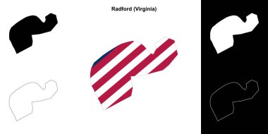 Radford County (Virginia) ana hat haritası seti