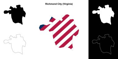 Richmond Şehri (Virginia) ana hat haritası seti