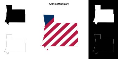 Antrim County (Michigan) ana hat haritası seti