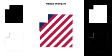 Otsego İlçesi (Michigan) ana hat haritası seti