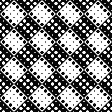 Geometrik dikişsiz daire desen arka plan tasarımı - tek renkli soyut vektör illüstrasyon