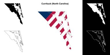 Currituck County (Kuzey Carolina) ana hat haritası seti