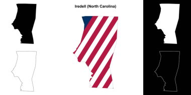 Iredell İlçesi (Kuzey Carolina) ana hat haritası seti
