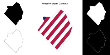 Robeson İlçesi (Kuzey Carolina) ana hat haritası seti