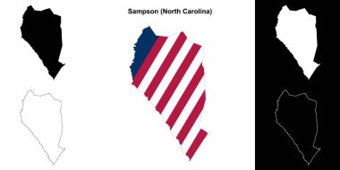 Sampson County (Kuzey Carolina) ana hat haritası seti
